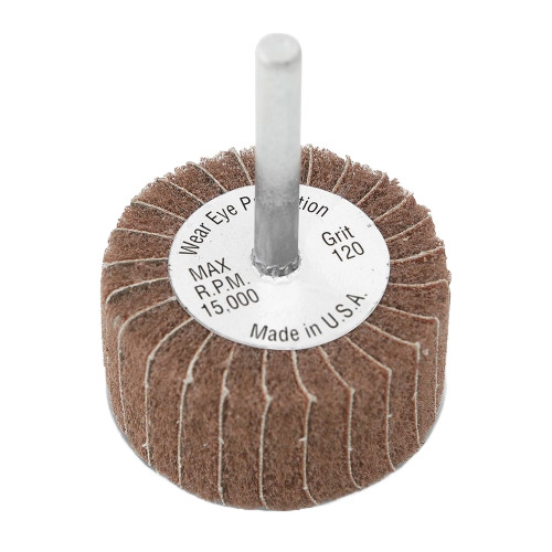 CGW 36212 3" X 1" X 1/4" Shank Maroon Medium NW & 80-Grit Aluminum Oxide Straight Interleaf Flap Wheel