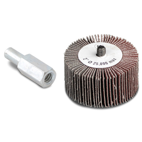 CGW 39988 2" X 1" X 1/4"-20 Threaded Shank 40-Grit Straight Aluminum Oxide Flap Wheel