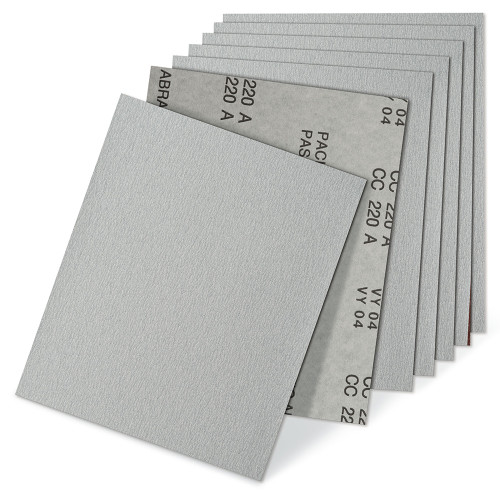 CGW 44854 9" W x 11" L 220-Grit Stearated Silicon Carbide A-Weight Abrasive Sheet
