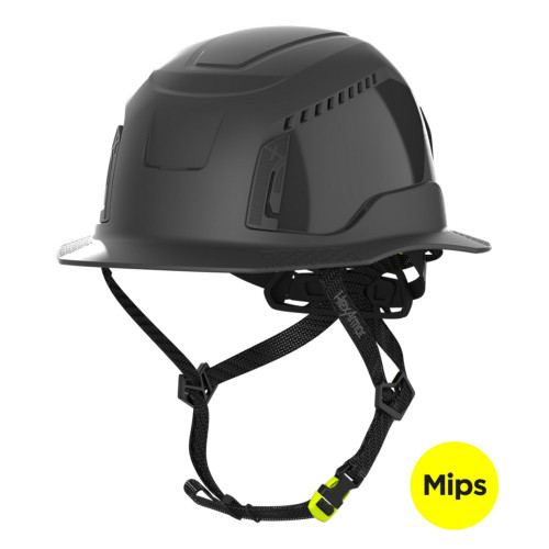 HexArmor 16-30007M Ceros XT400 Type II Full Brim Safety Helmet with MIPS, Black