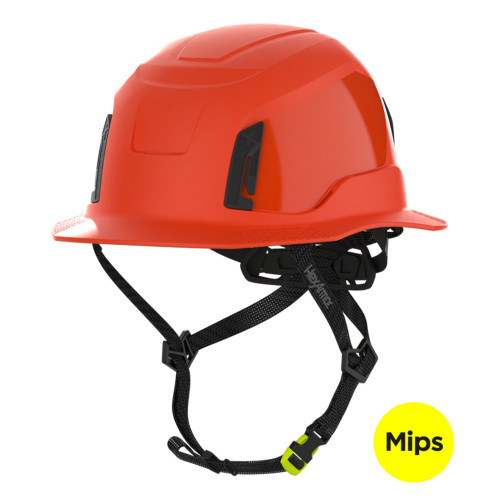 HexArmor 16-31005M Ceros XT400E Type II Full Brim Safety Helmet, Class E, Orange with MIPS