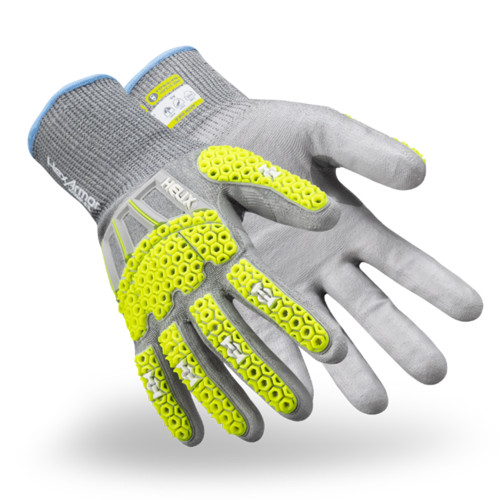 HexArmor 3013IMP Helix Knit, PU Coated, Cut Level A6 Impact Gloves