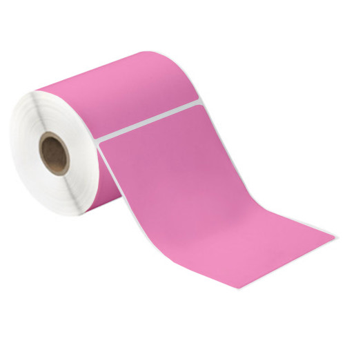 BBP70PBTM4060AP-PINK 4" x 6" Pink Thermal Transfer Labels - 3" Core, 1000/Roll, 4 Roll/Case