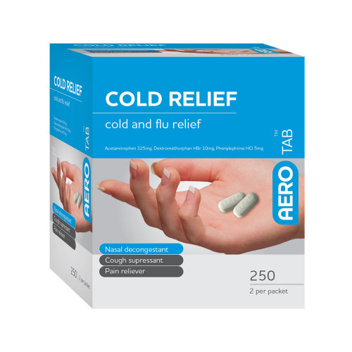 Aero Healthcare ATCO250 AEROTAB Cold Relief Tablets 250/box