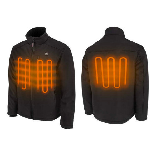 Radians RHG-J100B Heated Men's Soft Shell Jacket - Black