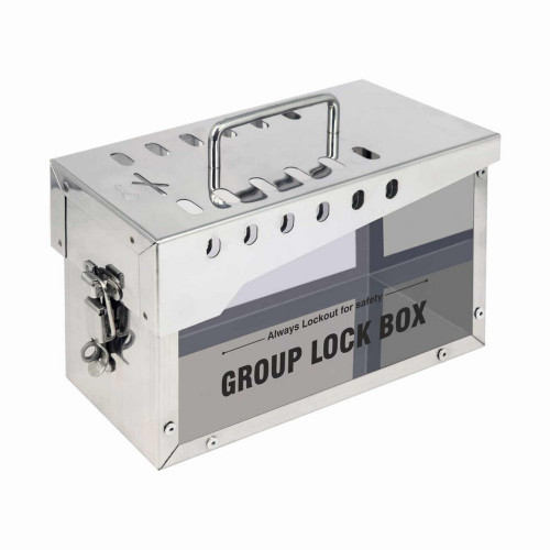 Zing Green 7635 Group Lockout Box/Storage Box Combo, Red, Steel