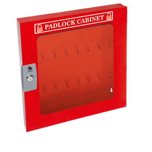 Zing Green 7337 Padlock Cabinet, Clear Window, 55 Padlock