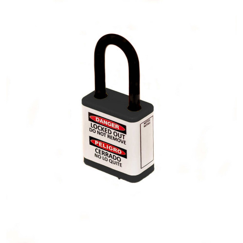 Zing Green 700KD-BLACK Lockout Safety Padlock, 700 Series, 1.5" Shackle, Keyed Different, Black