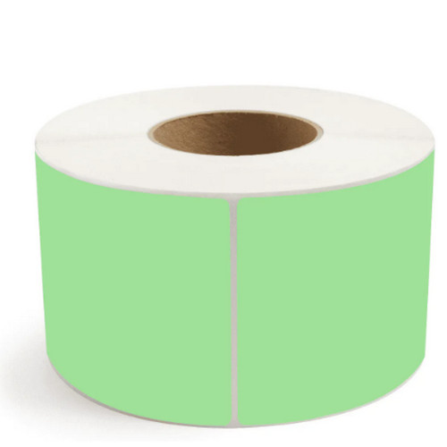 BBP70PBTM4060AP-FLGN 4" x 6" Fluorescent Green Thermal Transfer Labels - 3" Core, 1000/Roll, 4 Roll/Case