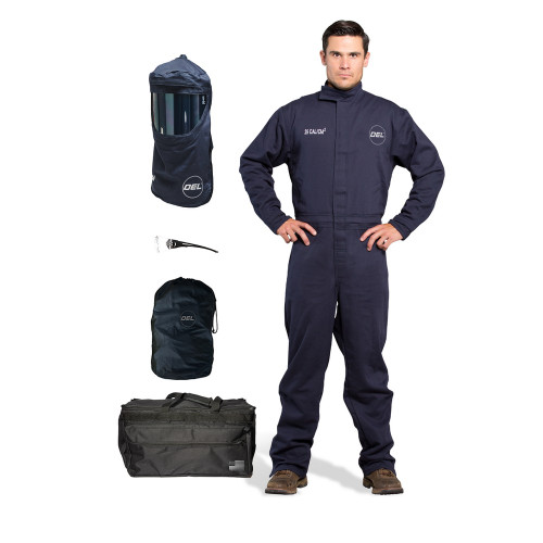 OEL AFW25L-NFC 25 CAL Coverall Kit SwitchGear Hood Mens Navy w/Hood Light