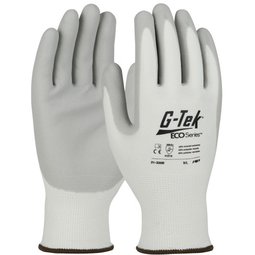 PIP 31-330R/XS Seamless Knit Recycled Yarn / Spandex Blended Glove with Nitrile Coated Foam Grip on Palm & Fingers