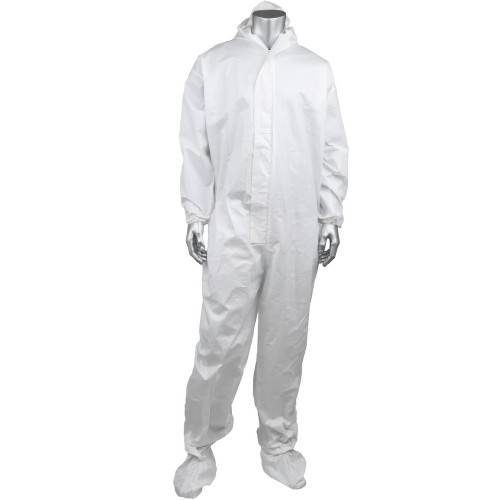PIP 3629/M Posiwear BA Coverall with Extended Neckline at Hood, Boot, Elastic Wrist/Ankle, Double Sided Tape at Zipper Placket Extension