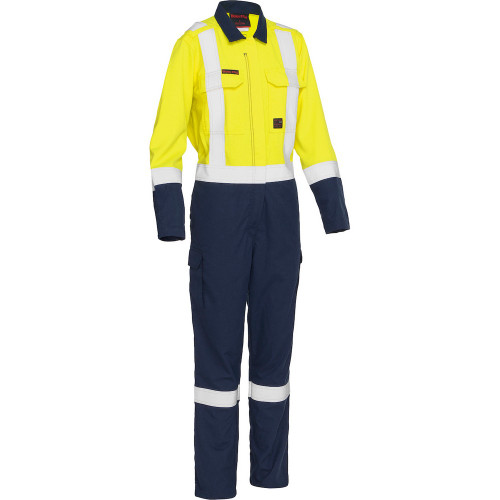 PIP 385WFRHC-YN/S AR/FR Women's Ripstop Coverall with Navy Bottom - Industrial Wash Durable