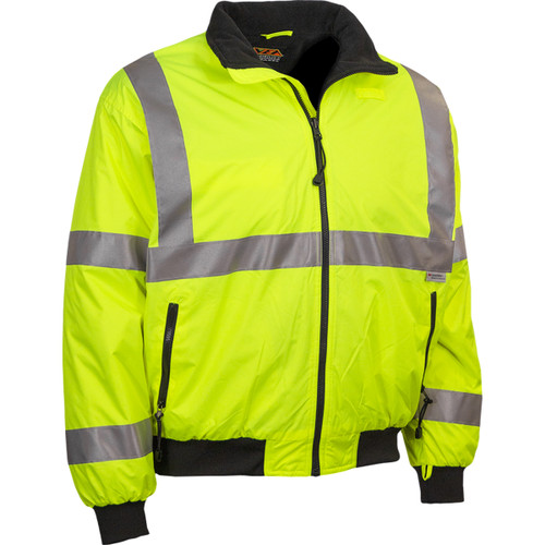 PIP 421ST-LM ANSI Type R Class 3 Water-Resistant 3-Seasons Jacket Hi-Vis Yellow