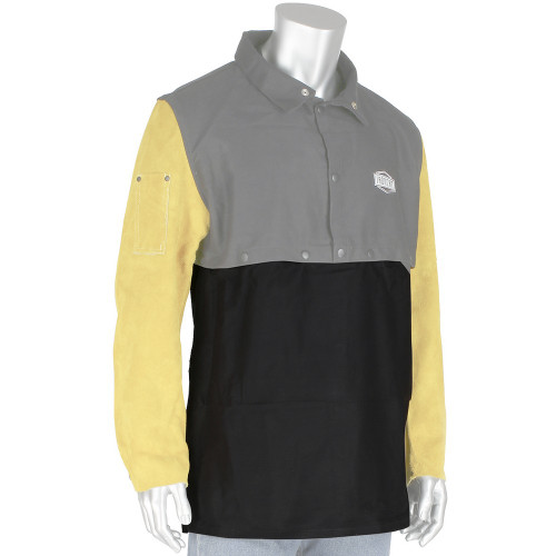 PIP 8052/XS FR Proban / Cotton Bib Apron for 8051 Cape Sleeve