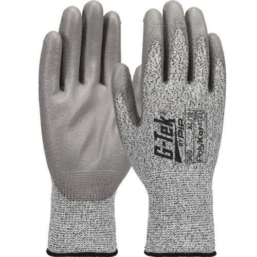 PIP 960-XS Seamless Knit PolyKor Blended Glove with Polyurethane Coated Flat Grip on Palm & Fingers