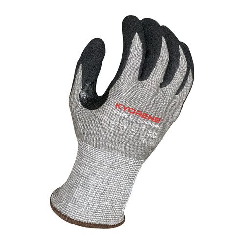 Armor Guys 00-600 13g Gray Kyorene Liner With Black HCT Micro Foam Nitrile Palm Coating And Reinforced Thumb Crotch, ANSI A6