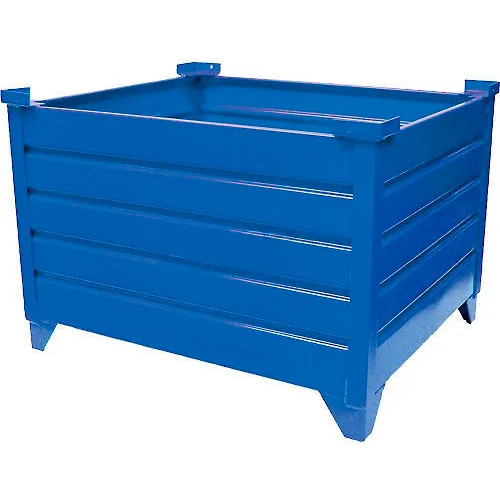 TSSWB800112B Stackable Steel Container, 48"L x 36-1/2"W x 29-1/2"H, 4000 lb. Capacity, Blue
