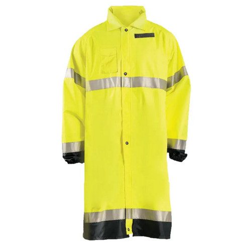Occunomix LUX-TJRE-Y Premium Breathable Rain Jacket, Calf Length Hi-Vis Yellow
