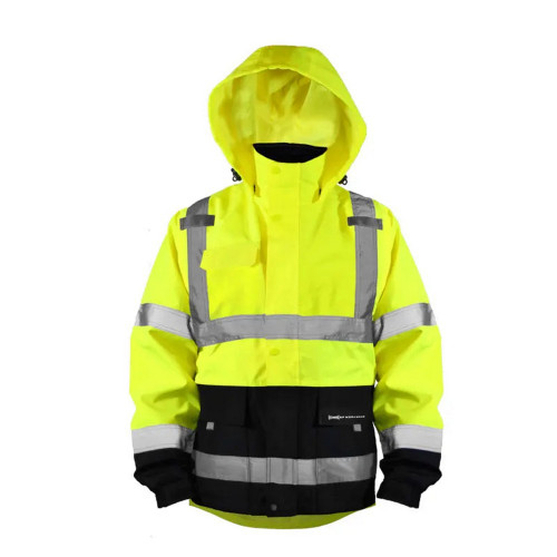 Occunomix SP-RSJBK-Y Black Bottom Ripstop Rain Jacket Hi-Vis Yellow