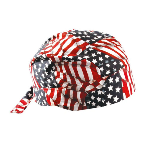 Occunomix TN6-WAV Deluxe Tie Hat W/Elastic Wavy Flag