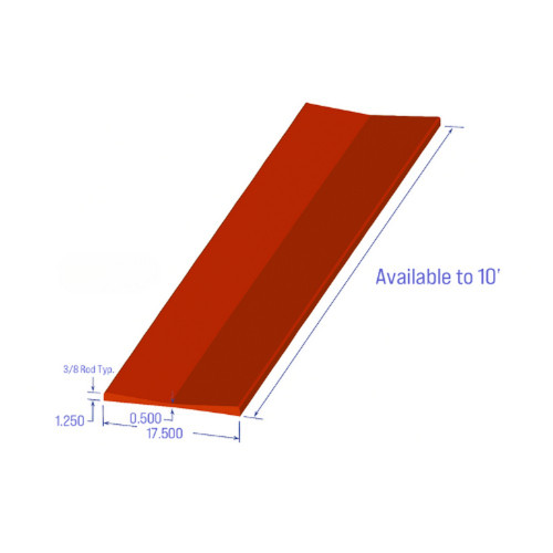 COIL PAD 17 -1/2" W X 80" L, UUP-997, 90 Durometer Urethane Case Finish With Oil Pans