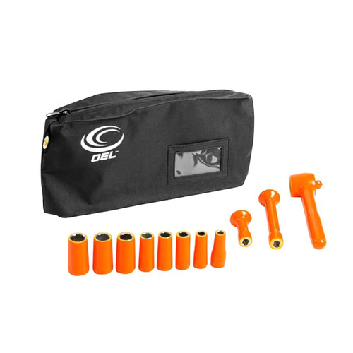 OEL IT-SOCKET3D Insulated Socket Set 11 Pieces - 3/8" Drive/12 Point/Deep Wall/Closed Quarter Sockets