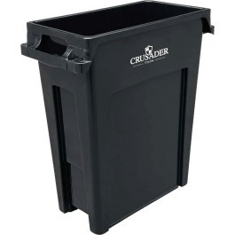 Quantum Storage Solutions CTH-16BK Crusader Thin Trash Can - 16 Gal. Black