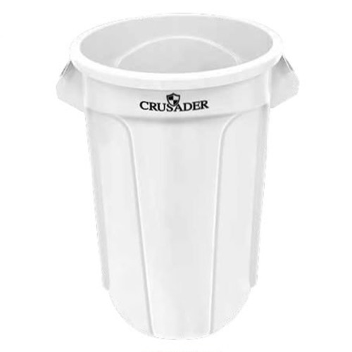 Quantum Storage Solutions CTC-20WT Crusader Round Trash Can - 20 Gal. White