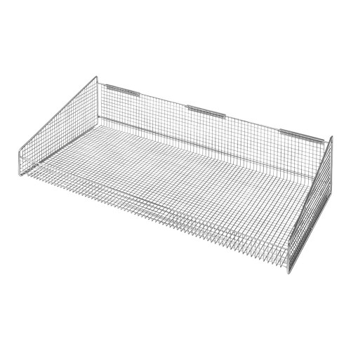 Quantum Storage Systems 1635HBC 17 7/8" x 36" Chrome Partition Wall Hanging Basket