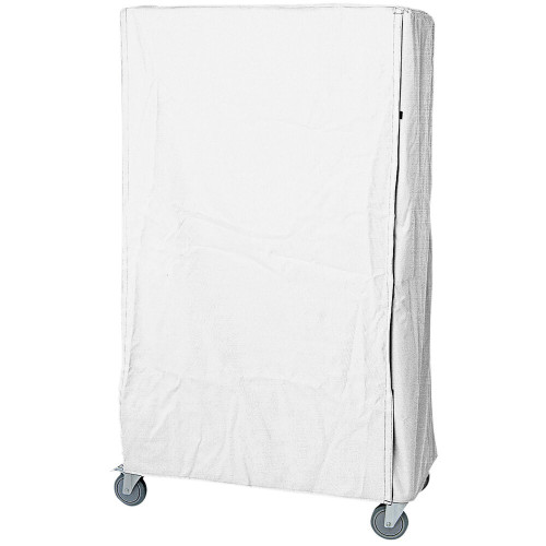 Quantum Storage Systems CC187263WNZ White Nylon Cart Cover with Zippered Closure for 18" x 72" x 63" Shelving