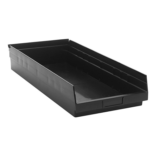 Quantum Storage Systems QSB116CO 23 5/8" x 11 1/8" x 4" Black Conductive Shelf Bin