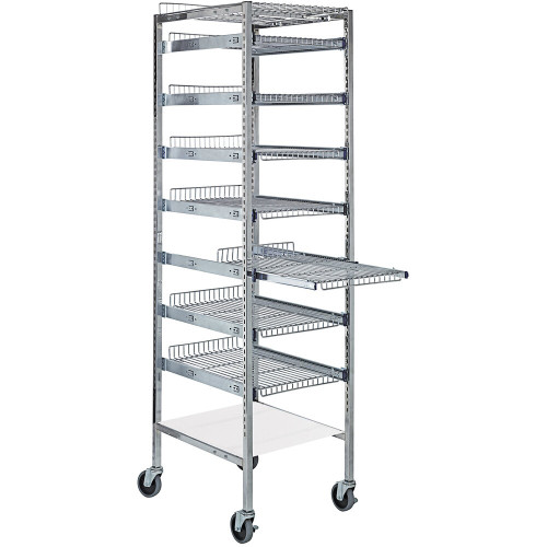 Quantum Storage Systems PS-S2475-7SC PARtition Chrome Medical Starter Unit with Wire Shelves