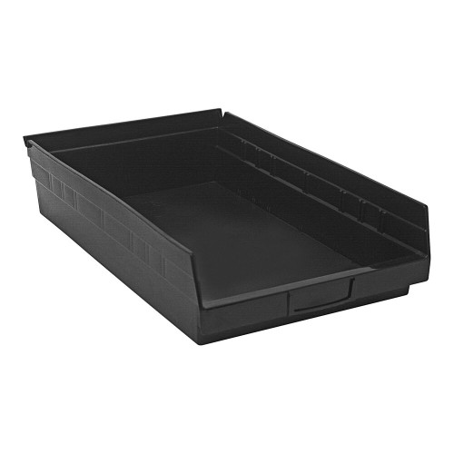 Quantum Storage Systems QSB110CO 17 7/8" x 11 1/8" x 4" Black Conductive Shelf Bin