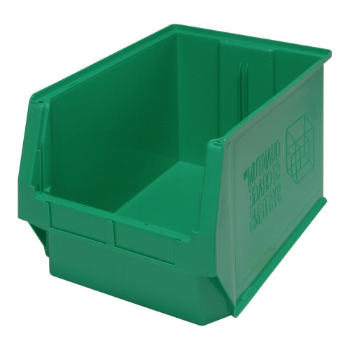 Quantum Storage Systems QMS533GN Magnum 19 3/4" x 12 3/8" x 11 7/8" Green Storage Tote Bin