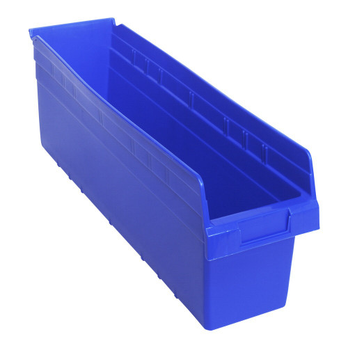 Quantum Storage Systems QSB806BL STORE-MAX 23 5/8" x 6 5/8" x 8" Blue Shelf Bin