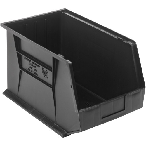 Quantum Storage Systems QUS-260BK 18" x 11" x 10" Black Hanging Bin