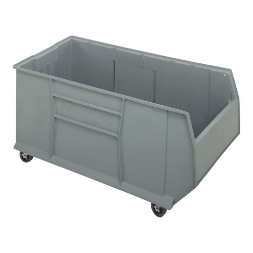 Quantum Storage Systems QRB216MOBGY RackBin 41 7/8" x 19 7/8" x 20 1/2" Gray Mobile Pallet Rack Container