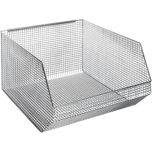 Quantum Storage Systems QMB570C 18 1/2" x 17 1/8" x 11 1/8" Chrome Wire Mesh Bin