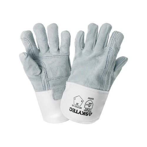 Global Glove SKG00101J Mills Heavy Duty Vend-Packaged Cowhide Leather Gloves with a Cut Resistant Liner