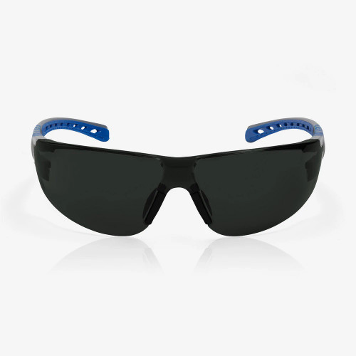 Global Glove RLY00376 Stream Evo Shade 5 Lens, Gray and Blue Frame Safety Glasses