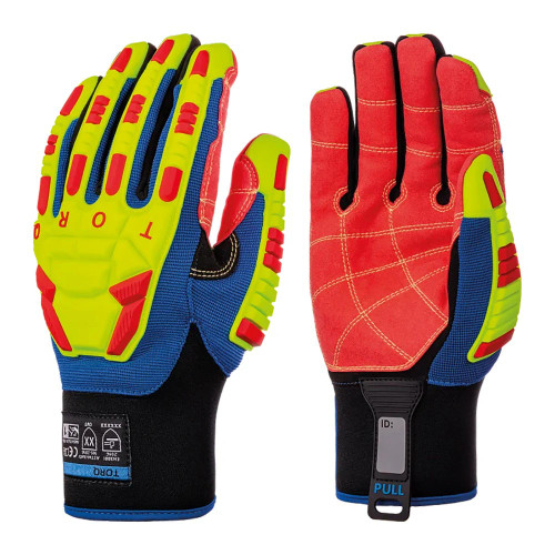 Global Glove SKG00035D Torq Quantum High-Visibility Multi-Hazard Impact Gloves with Insulated, Waterproof Liner