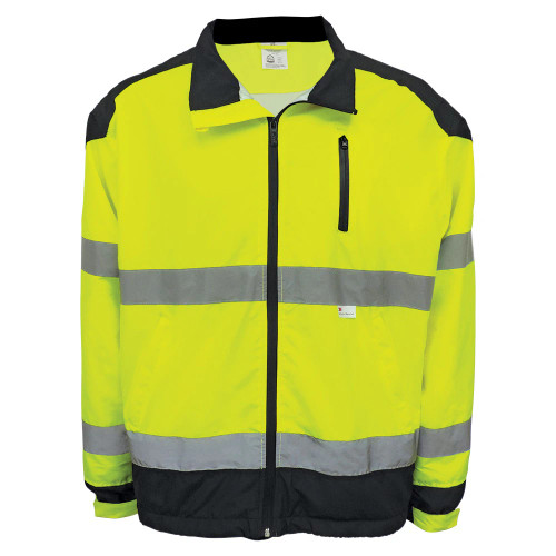 Global Glove GLO-WB1 FrogWear HV Premium Fleece-Lined Windbreaker Jacket