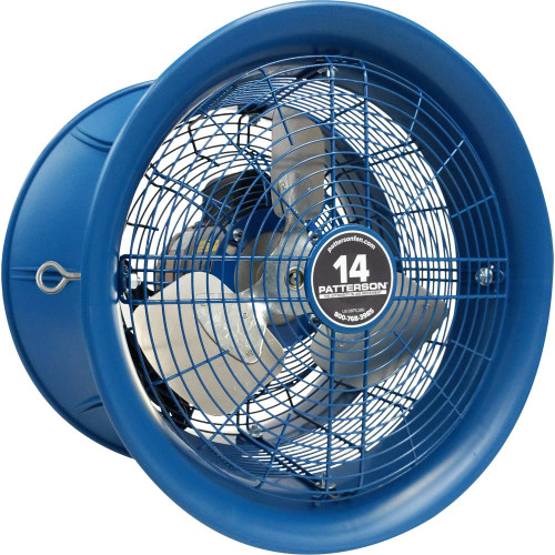 Patterson Fan CS14A High Velocity Fan, 14" 115V/208-230V, 12' Cord, Chain Suspended, Blue