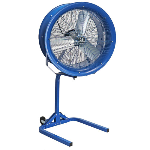Patterson Fan PS26B High Velocity Fan, 26" 208-230V/460V, No Cord, Portable Stroller, Blue