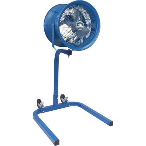 Patterson Fan PS14B High Velocity Fan, 14" 208-230V/460V, No Cord, Portable Stroller, Blue