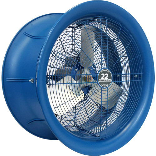 Patterson Fan CS22B High Velocity Fan, 22" 208-230V/460V, No Cord, Chain Suspended, Blue