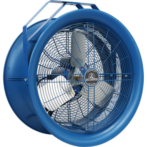 Patterson Fan BC22A High Velocity Fan, 22" 115V/208-230V, 12' Cord, Beam Clamp, Blue