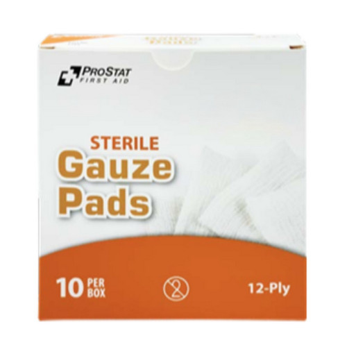 ProStat 2008 Gauze Pads 3" x 3" Sterile 12-Ply 10/Box