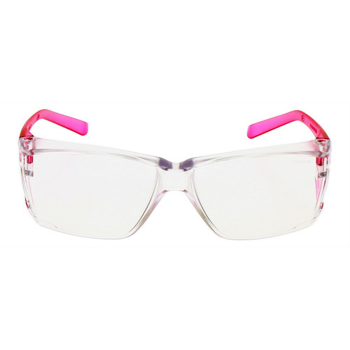 Zing Green 20-105ECO PK C Eco-Friendly Lightweight Safety Glasses with Side Shields -Z-Force, Pink Temples, Clear Lens